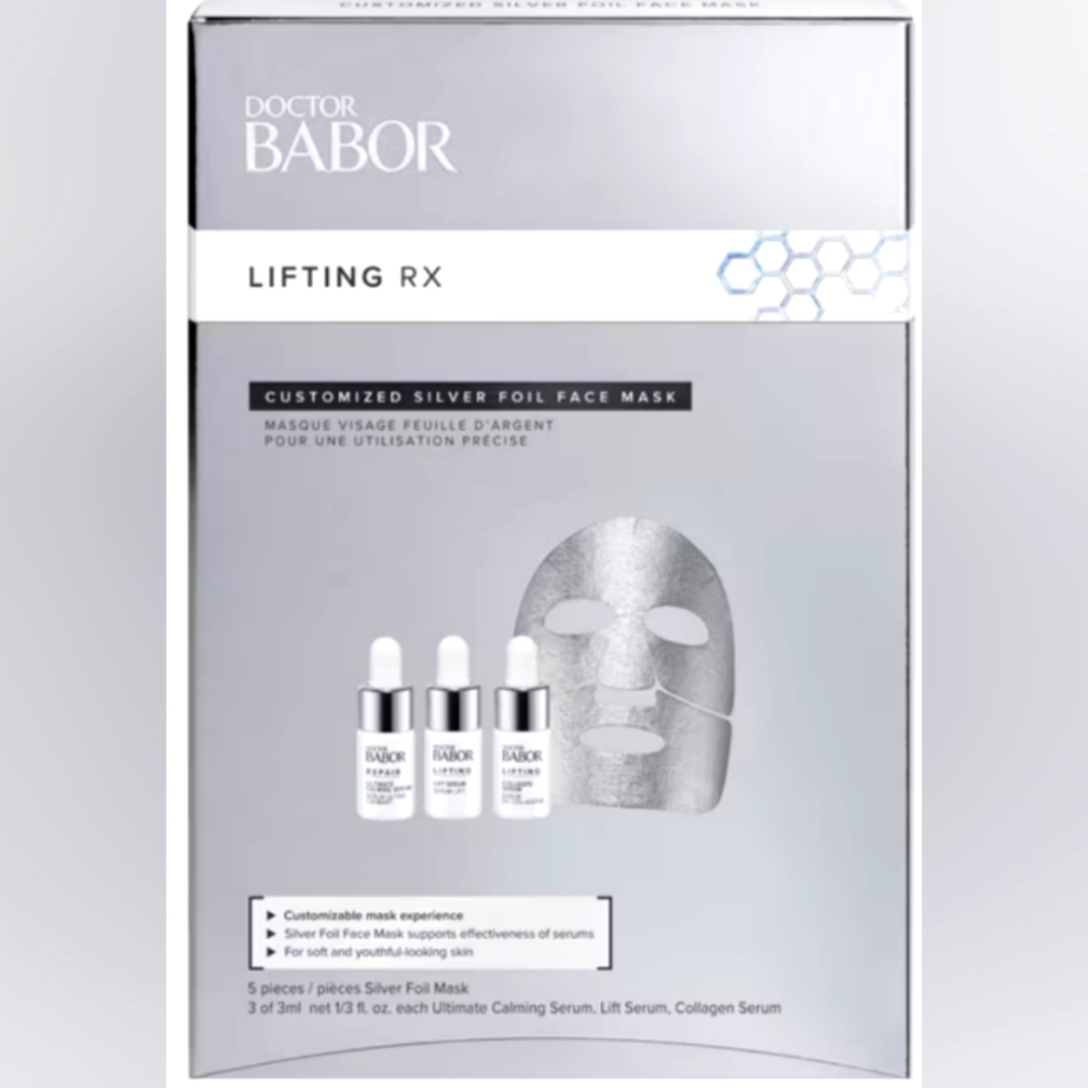 Doctor Babor Lifting RX 5 Silver Foil Face Mask Kit NEW SOLD OUT Kit